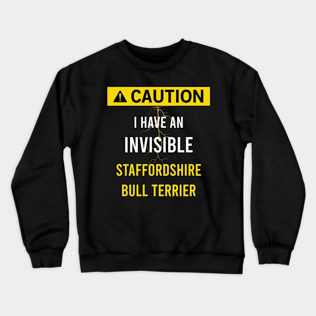 Invisible Staffordshire Bull Terrier Crewneck Sweatshirt by flaskoverhand